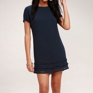 Lulus Buenos Aires navy shift dress